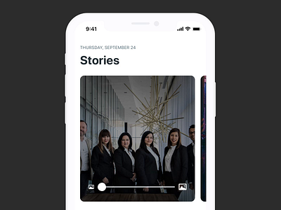 Story Preview animation ios mobile motion news preview principle product design stories ui ux