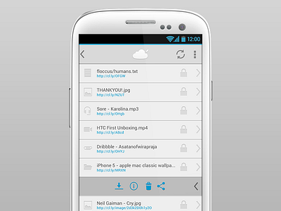 Floccus - CloudApp client for Android android app cloud cloud app holo ui ui user interface