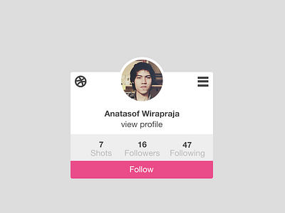 dribbble widget concept