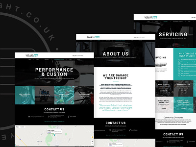 Garage TwentyEight // Web design automotive branding creative design garage graphic design ui ui design web webdesign website