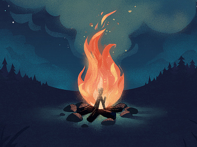Relax campfire fire night