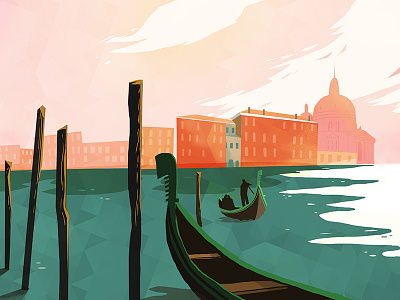 Venice illustration landscape venice