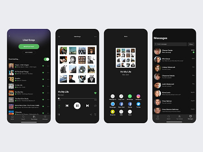 Spotify Messenger chat design messenger mobile spotify ui ux