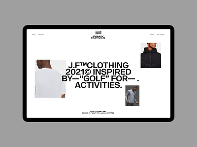 Johnny Fairways clean fashion grid layout minimal typography web whitespace