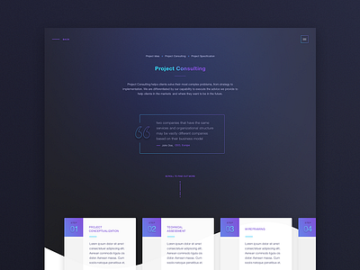 Project Consulting quote slider steps web