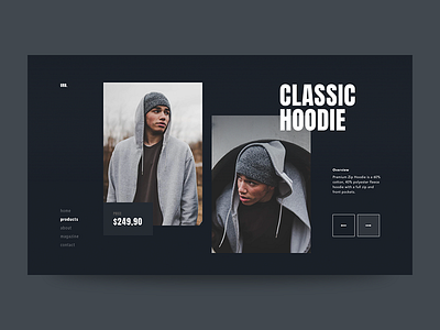 Classic Hoodie fashion typography ui web