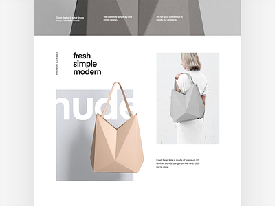 Product Overview fashion landing layout product typography