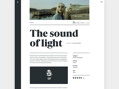 The Sound Of Light blog movie overview story typography video web