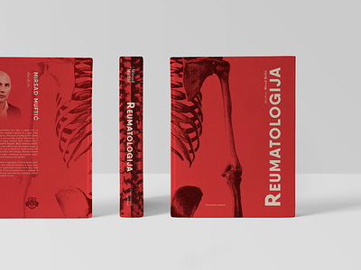 Rheumatology Handbook Cover book book cover cover engraved handbook illustration print red skeleton university