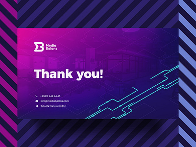 Thank You! agency branding concept credential design digital final future illustration media pink presentation purple social thank you typography ui ux web world