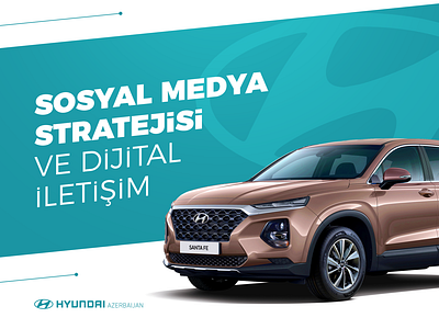 Hyundai AZ / Presentation Cover art azerbaijan branding car color communication concept cover credential design digital hyundai illustration minimalism presentation santa fe suv typography web