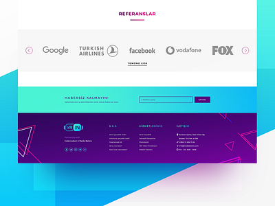 VR IN Website / References agency concept design digital footer headline illustration interaction interface logos purple references slider subscribe typography ui user experience user inteface ux website