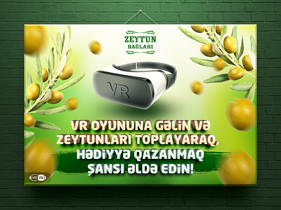 Zeytun Bağları / VR Game Poster 3d 3d text concept creative digital event green headset interaction design light and shadow motion effect olive olive branch poster poster design print design text effect typogaphy vr vrgame