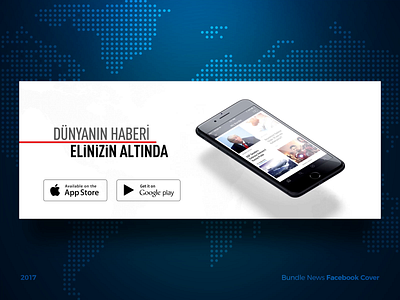 Bundle News Facebook Cover android animation app facebook cover interaction ios iphone kinetic typography news app ui ux