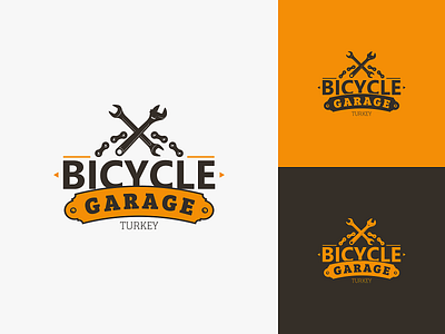 Bicycle Garage ™ Logo Options 3 of 4 bicycle bicycle app bicycle shop branding design digital flat illustration logo typography