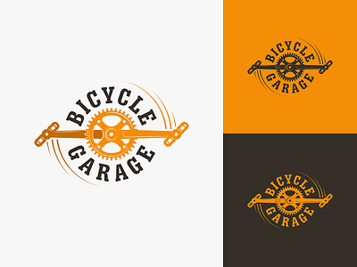 Bicycle Garage ™ Logo Options 4 of 4 bicycle bicycle app bicycle shop branding design digital flat illustration logo typogaphy