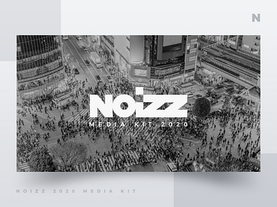 Noizz 2020 Media Kit 1 of 12 black branding concept design digital media kit minimalism presentation layout typography ui white