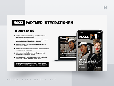 Noizz 2020 Media Kit 8 of 12 black branding concept design digital illustration media kit minimalism presentation layout typography ui white