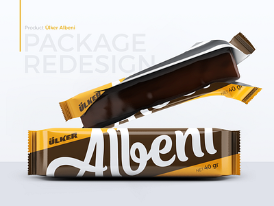 Albeni Package Redesign branding brown chocolate bar chocolate packaging concept minimalism package design redesign yellow