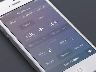 iOS7 Flight App Animation