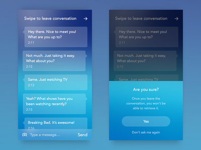 iOS Messaging App app blue chat color design ios messaging social ui ux