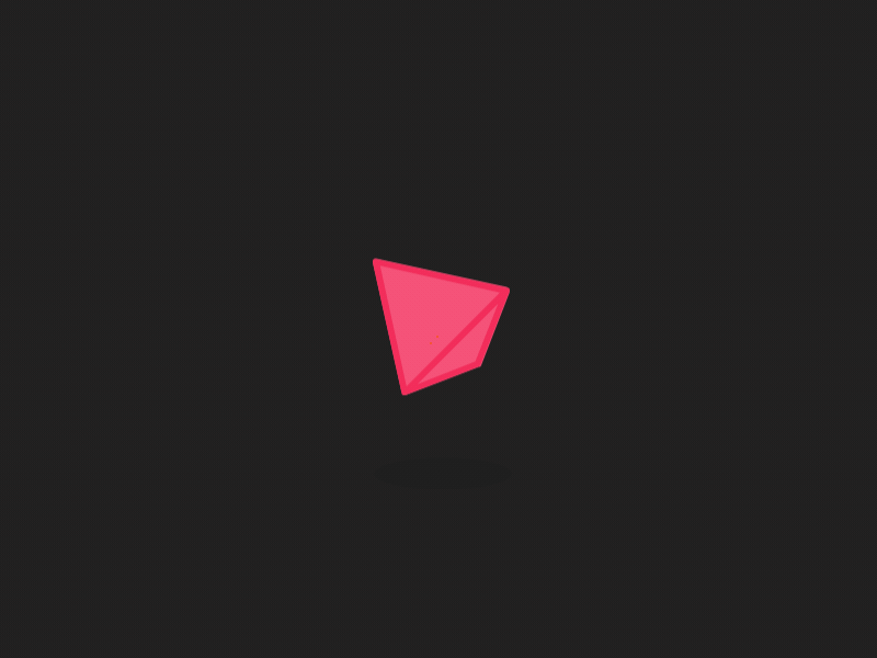 Floating Polygon icon illustration minimal ui