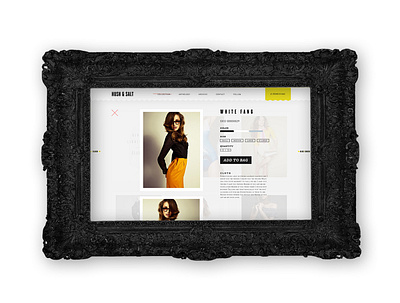 Hush and Salt e commerce site art direction branding design typography visual design web