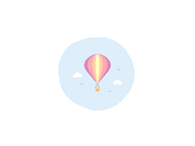 Floating (22/365) balloon clouds floating hot air balloon sky vector