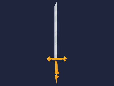 Long Sword fantasy illustration minimal royalty shadow sword vector