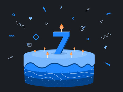 Happy birthday GitHub Primer! birthday illustration primer