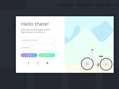 Day 001 - Modal Login  #DailyUI