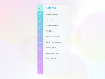 Day 007 - Phone Settings UI