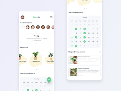 Plant app UI design concept. figma graphic design plant app ui uidesign ux