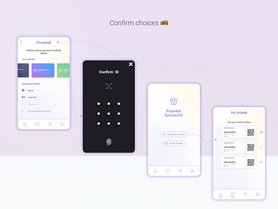 Movie Theatre App UI Design: Confirm payment pages figma graphic design ui uidesign ux web