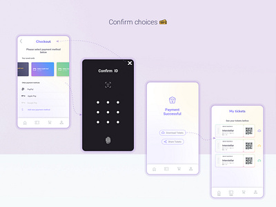 Movie Theatre App UI Design: Confirm payment pages