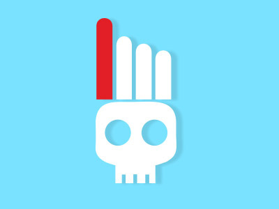 Skull Text graphic design icon icon design illustration minimal design texting logo