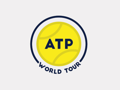 ATP World Tour athletic logo sports logo tennis tennis logo vintage sports vintage tennis