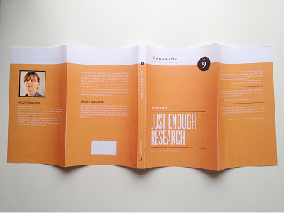 A Book Apart cover redux, paper prototype black orange white