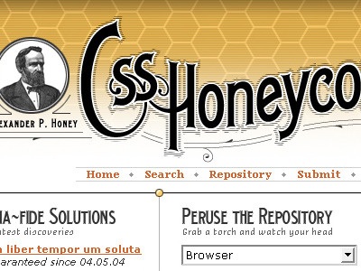 CSS Honeycomb black designthrowback orange unused white yellow