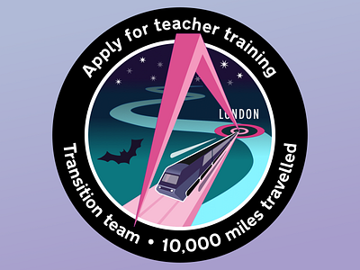 Apply for teacher training – Transition team mission patch hst illustration intercity patch sticker