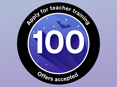 Apply for teacher training - 100 offers accepted patch sticker