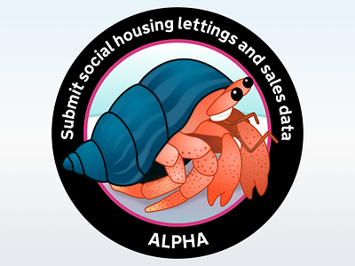 Submit social housing lettings and sales logs (CORE) - Alpha illustration patch sticker