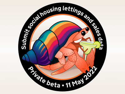 Submit social housing lettings and sales data - Private beta illustration patch sticker