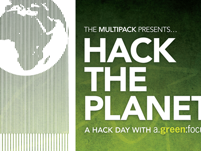 Hack The Planet avenir green news gothic