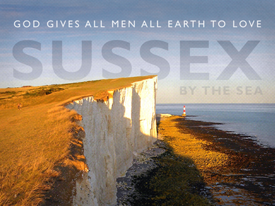 Sussex by the Sea beachy head gill sans sussex