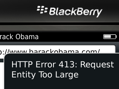 HTTP Error 413: Request Entity Too Large