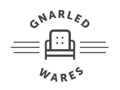 Gnarled chair furniture logoish