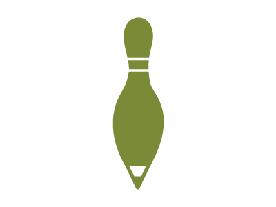 Lane Notes Glyph bowling pin logo mark pen