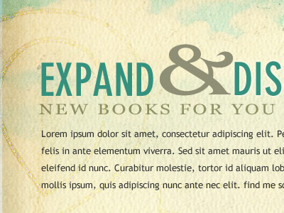 Expand ampersand clouds texture typography