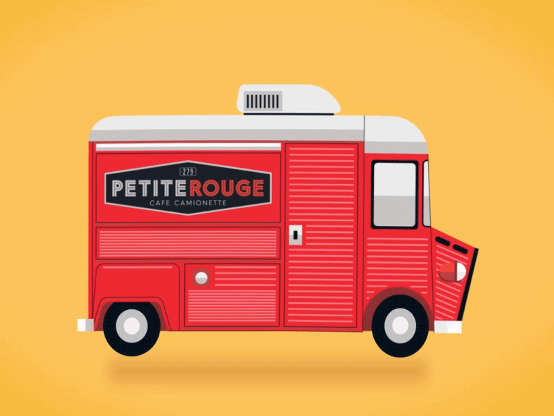 Petite Rouge Coffee Truck animation food truck gif illustration